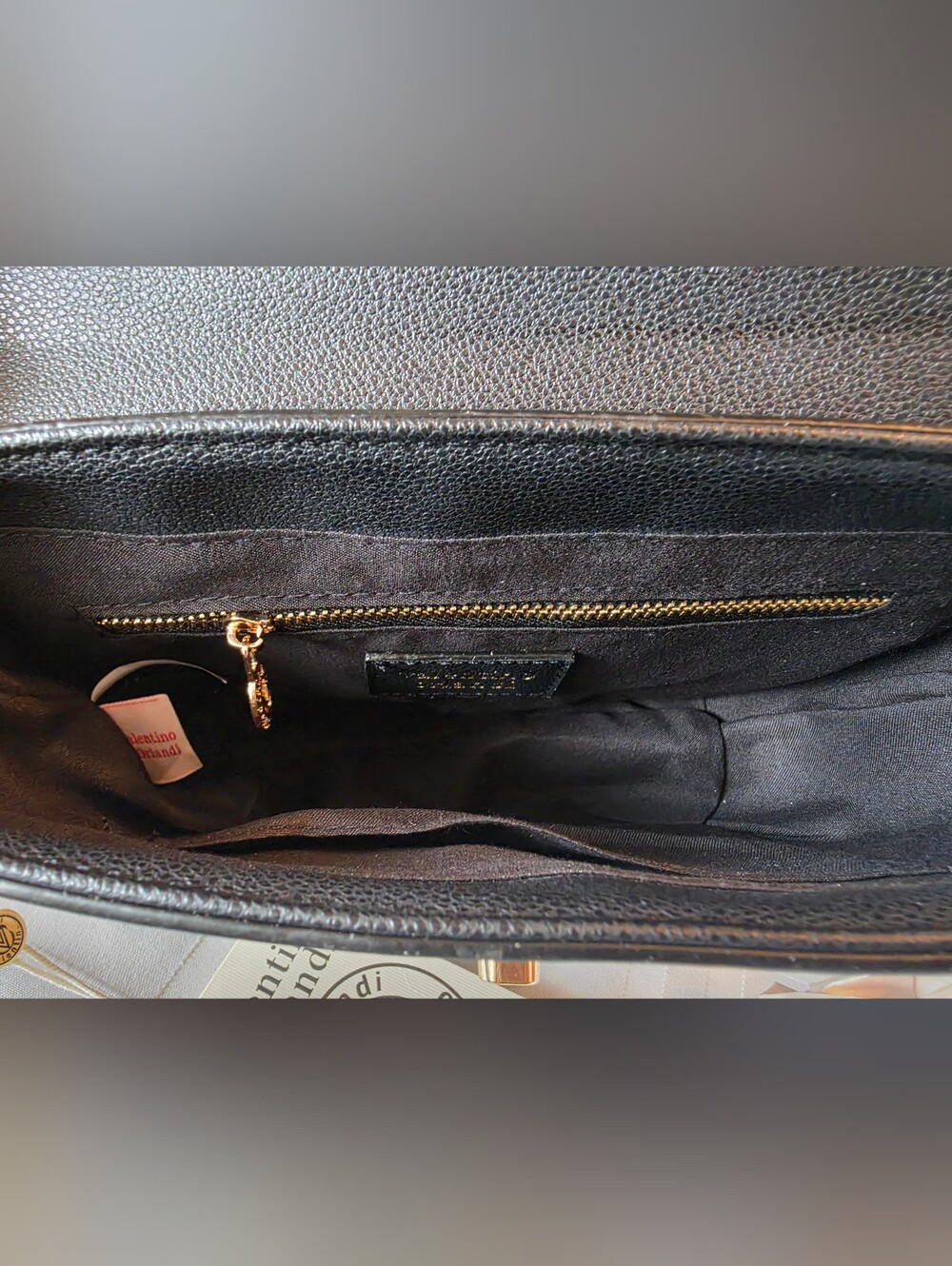 Valentino Orlandi Vegan Leather Crossbody with Gold Stud Detail - Picture 4 of 8
